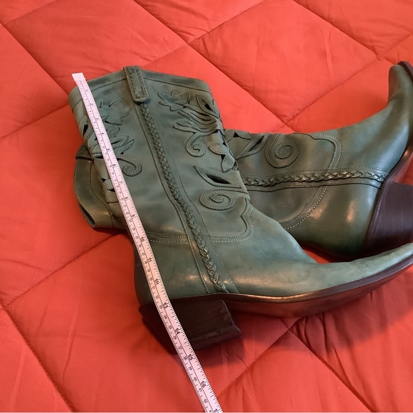 Matisse green leather cowboy boots - Picture 6 of 8
